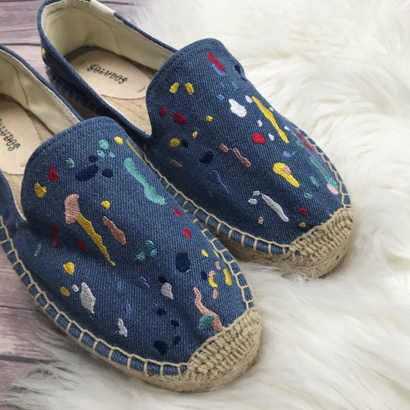 Soludos Splatter Paint Platform Espadrilles - Picture 4 of 8